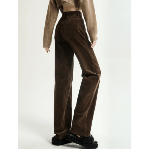 Trendy Y2K High Waist Corduroy Pants for Retro Summer Outfits