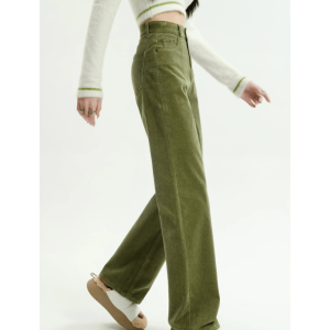 Trendy Y2K High Waist Corduroy Pants for Retro Summer Outfits