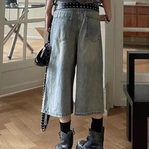 Trendy Y2K Ripped Jean Shorts for Summer: Retro Grunge Vibes