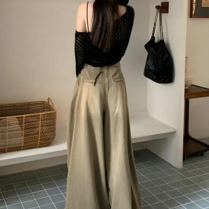 Trendy Y2K Wide Leg Pants for Effortless Summer Grunge Outfits