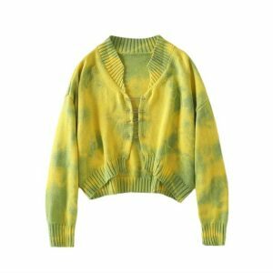 Vibrant Y2K Color Explosion Sweater for Retro Summer Outfits