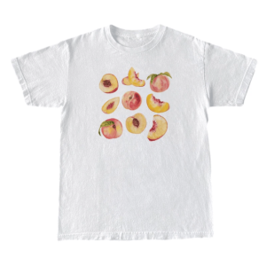 Vintage Peaches Y2K Graphic Tee - Retro 90s Summer Outfit Essential