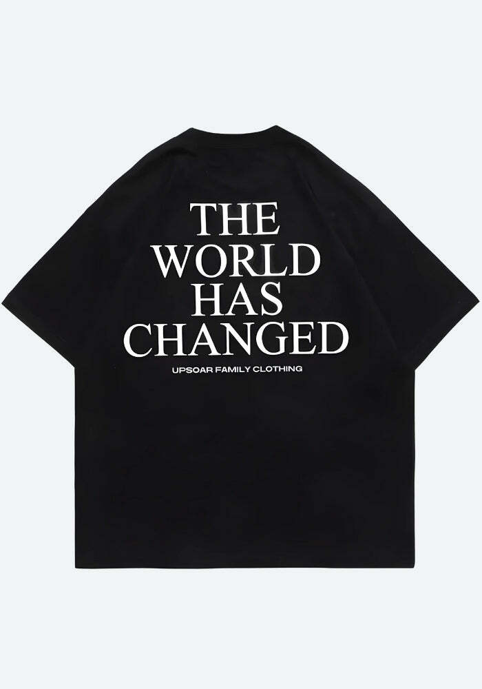 World Has Changed Y2K Graphic Tee - Retro 90s Summer Outfit Essential