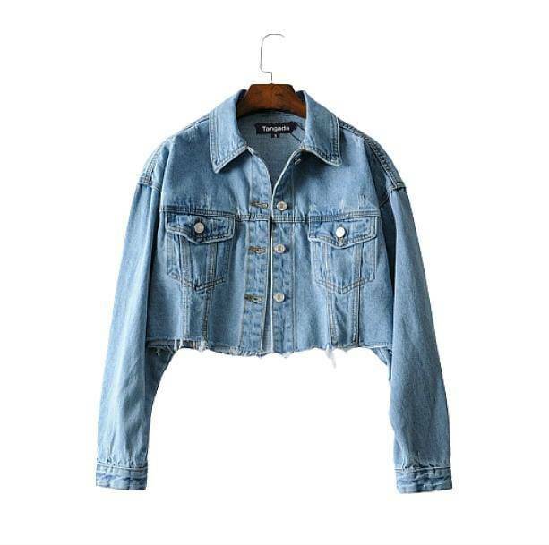 Y2K 90s Jean Jacket: Retro Grunge Style for Summer Outfits