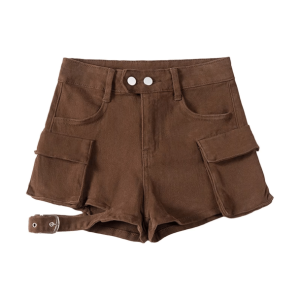 Y2K Aesthetic Flap Pocket Shorts for Trendy Summer Outfits