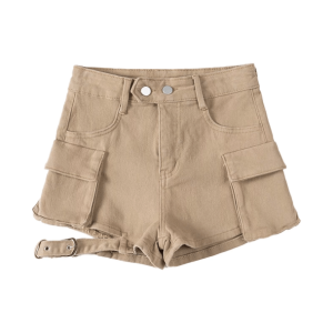 Y2K Aesthetic Flap Pocket Shorts for Trendy Summer Outfits