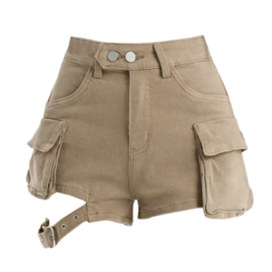 Y2K Aesthetic Flap Pocket Shorts for Trendy Summer Outfits