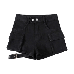 Y2K Aesthetic Flap Pocket Shorts for Trendy Summer Outfits