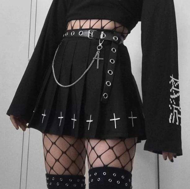 Y2K Aesthetic Grunge Skirt: Retro 90s Fashion for Summer Outfits