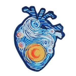 Y2K Aesthetic Heart Patches for Retro Summer Outfits and Grunge Styles