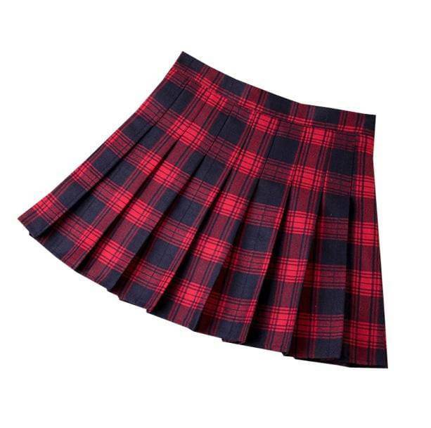 Y2K Aesthetic Plaid Skirt - Retro 90s Grunge Summer Outfit Essential