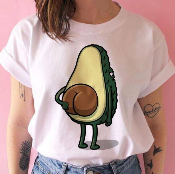 Y2K Avocado Graphic Tee - Trendy Summer Outfit for Retro Vibes