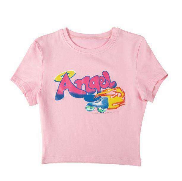 Y2K Baby Girl Tee: Retro 90s Fashion for Trendy Summer Outfits