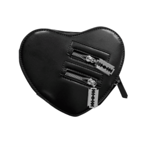 Y2K Black Heart Crossbody Bag - Trendy Grunge Accessory for Summer Outfits