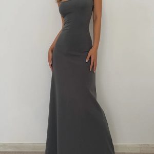 Y2K Bodycon Maxi Dress: Retro Summer Vibes for Trendy Women