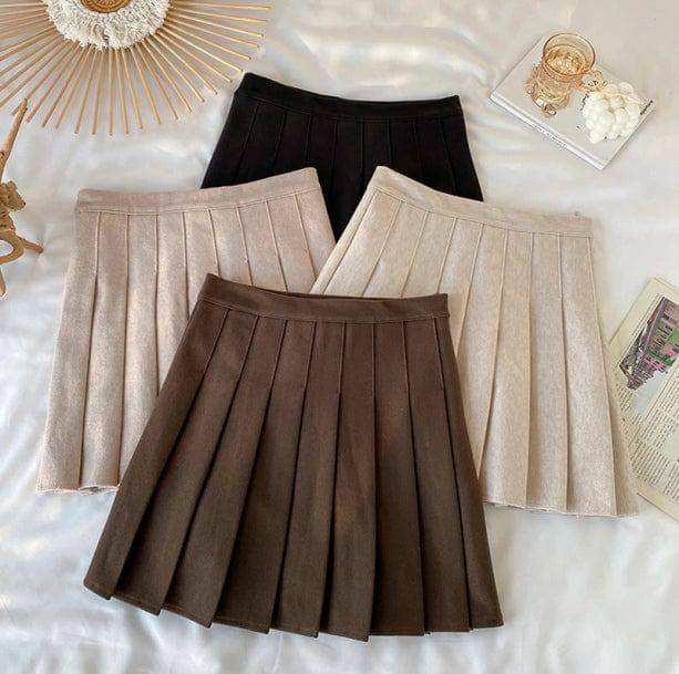 Y2K Brown College Skirt: Retro 90s Fashion for Trendy Summer Outfits