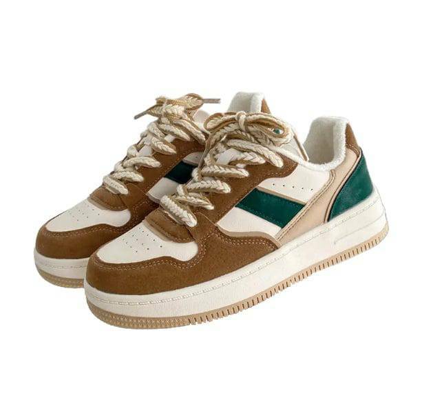 Y2K Brown Platform Sneakers for Retro Summer Outfits & Grunge Style