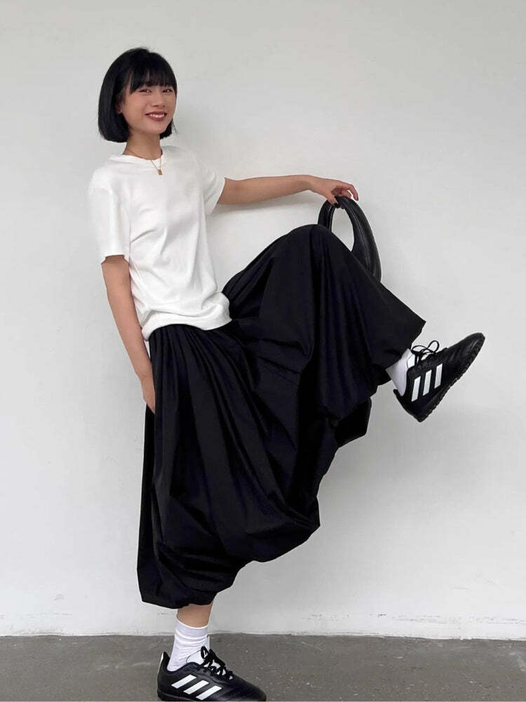 Y2K Bubble Midi Skirt: Retro Summer Outfit for Trendy Women