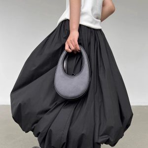 Y2K Bubble Midi Skirt: Retro Summer Outfit for Trendy Women