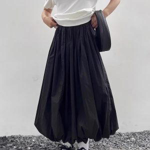 Y2K Bubble Midi Skirt: Retro Summer Outfit for Trendy Women