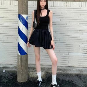 Y2K Bubble Mini Dress: Retro Summer Outfit for Trendy Women