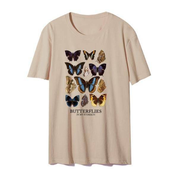 Y2K Butterflies Graphic Tee - Retro Summer Outfit for Trendy Women