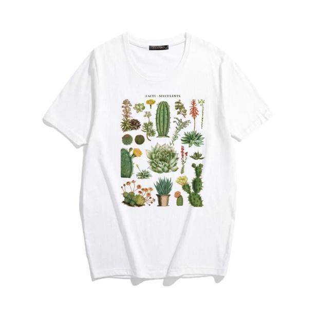 Y2K Cactus Succulents Graphic Tee - Retro Summer Outfit Essential