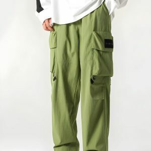 Y2K Casual Parachute Pants: Trendy 90s Grunge Summer Outfit