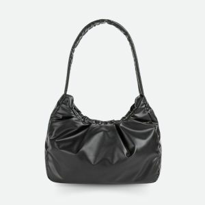 Y2K Casualcore Ruched Shoulder Bag - Trendy 90s Inspired Fashion Accessory