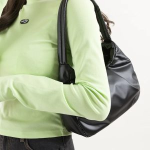 Y2K Casualcore Ruched Shoulder Bag - Trendy 90s Inspired Fashion Accessory