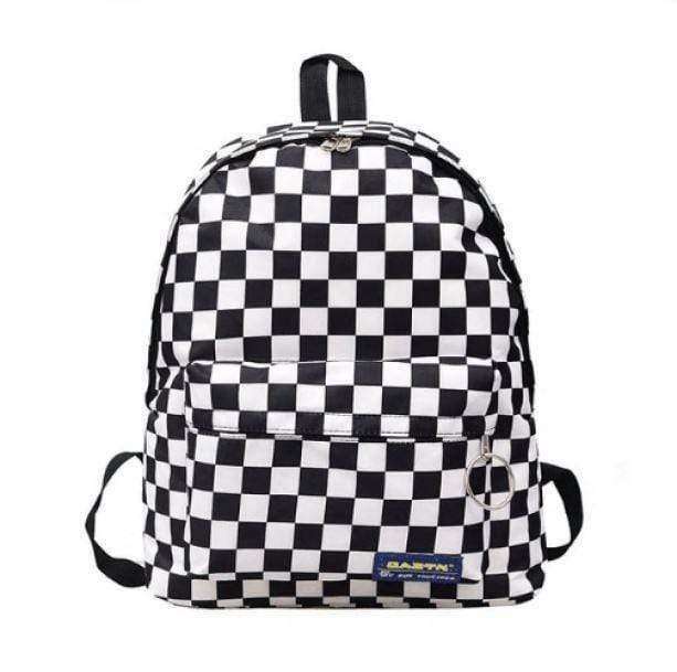 Y2K Checkerboard Backpack: Retro Style for Summer Outfits & Parties