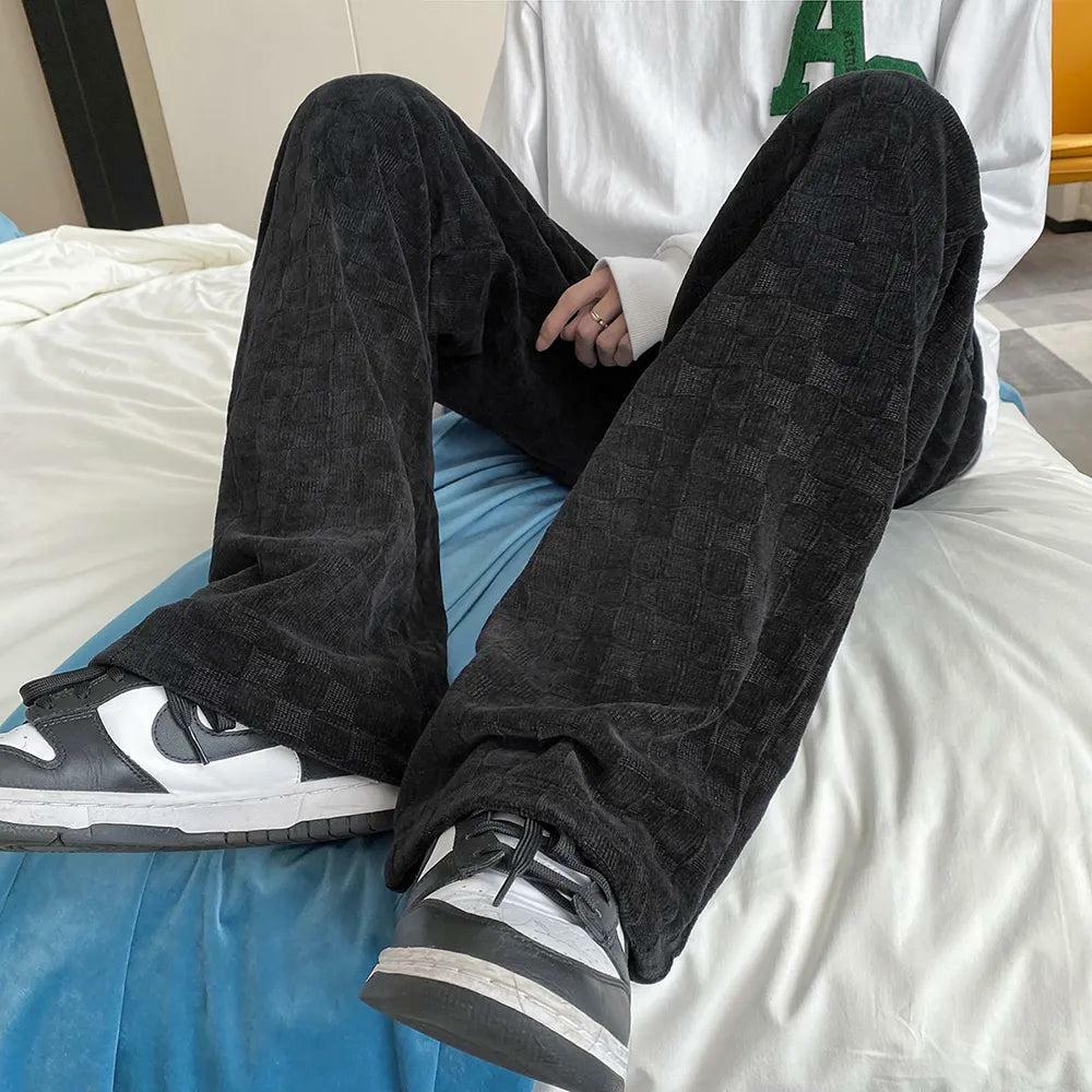 Y2K Checkered Elasticated Sweatpants for Trendy Summer Outfits