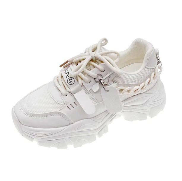 Y2K Chunky Sneakers with Chain for Retro Summer Vibes