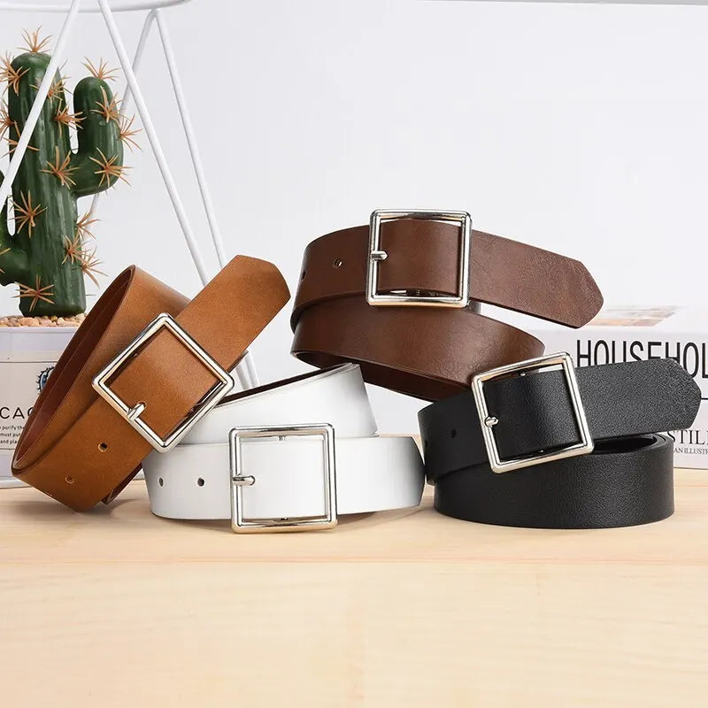 Y2K Classic Faux Leather Belt for Trendy Summer Outfits and Grunge Looks