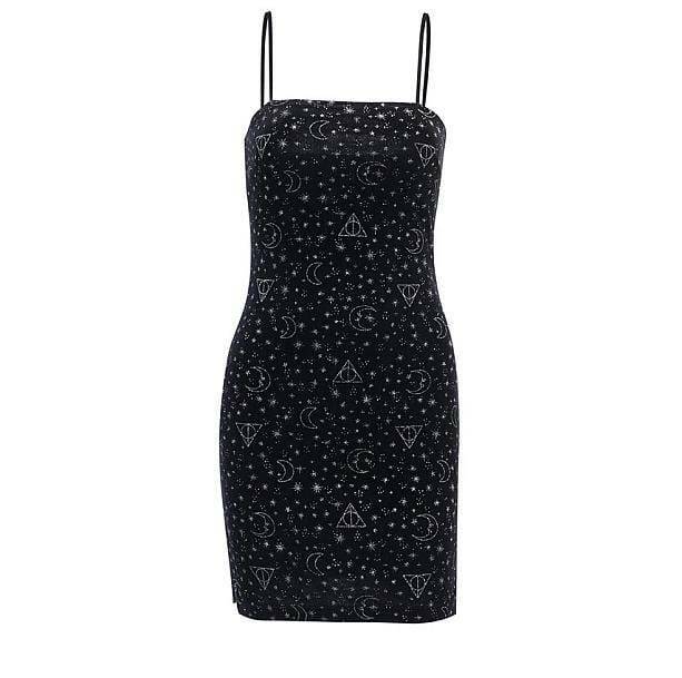 Y2K Constellation Dress: Retro Summer Outfit for Stellar Style