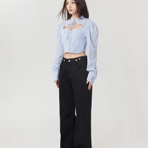 Y2K Cut Out Crop Top: Retro Style for Summer Vibes and 90s Fashion