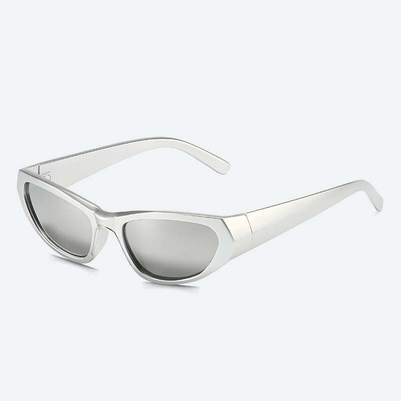 Y2K Cyberpunk Cat Eye Sunglasses for Retro Summer Rave Outfits