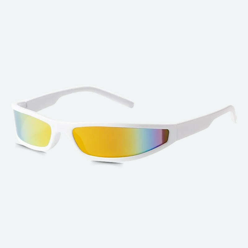 Y2K Cyberpunk Futuristic Sunglasses for Retro Summer Outfits