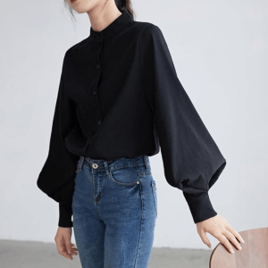 Y2K Dark Academia Blouse - Retro Grunge Top for Stylish Summer Outfits