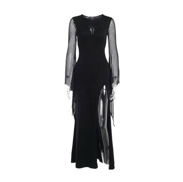 Y2K Dark Thoughts Grunge Evening Dress for Retro Summer Parties