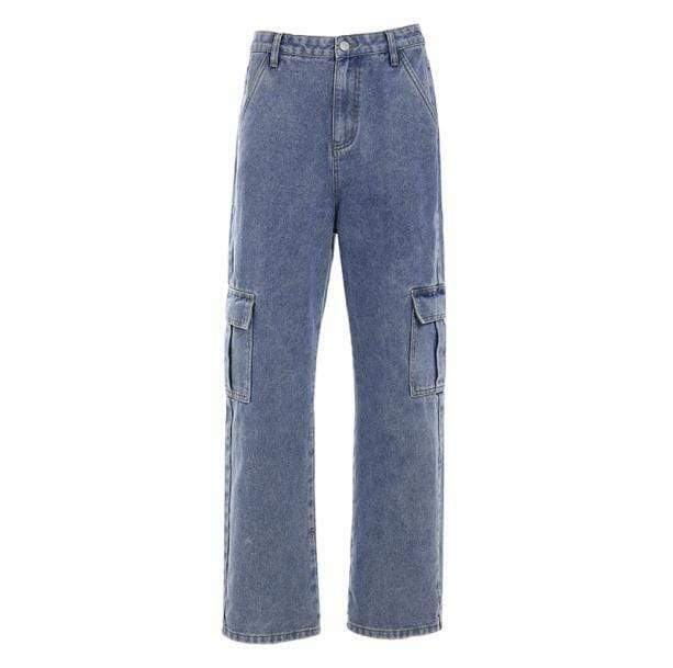 Y2K Deep Pocket Jeans: Retro 90s Grunge Style for Effortless Summer Vibes