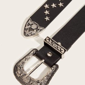 Y2K Disco Cowgirl Star Belt for Retro Summer Outfits and Parties