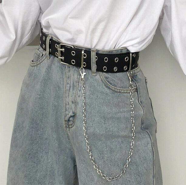 Y2K Double Hole Belt: Trendy Accessory for Y2K Summer Outfits