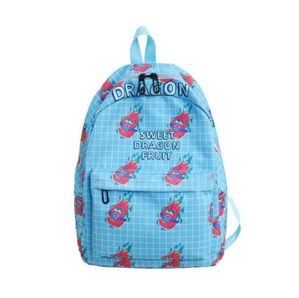 Y2K Dragon Fruit Backpack: Trendy Retro Style for Summer Adventures