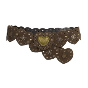 Y2K Fairycore Heart Buckle Belt for Retro Summer Outfits and Grunge Fits