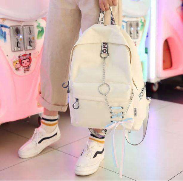 Y2K Fashion Backpack with Chain - Retro 90s Grunge Style Accessory