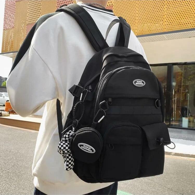 Y2K Fashion Extra Pockets Casual School Backpack for Summer Outfits