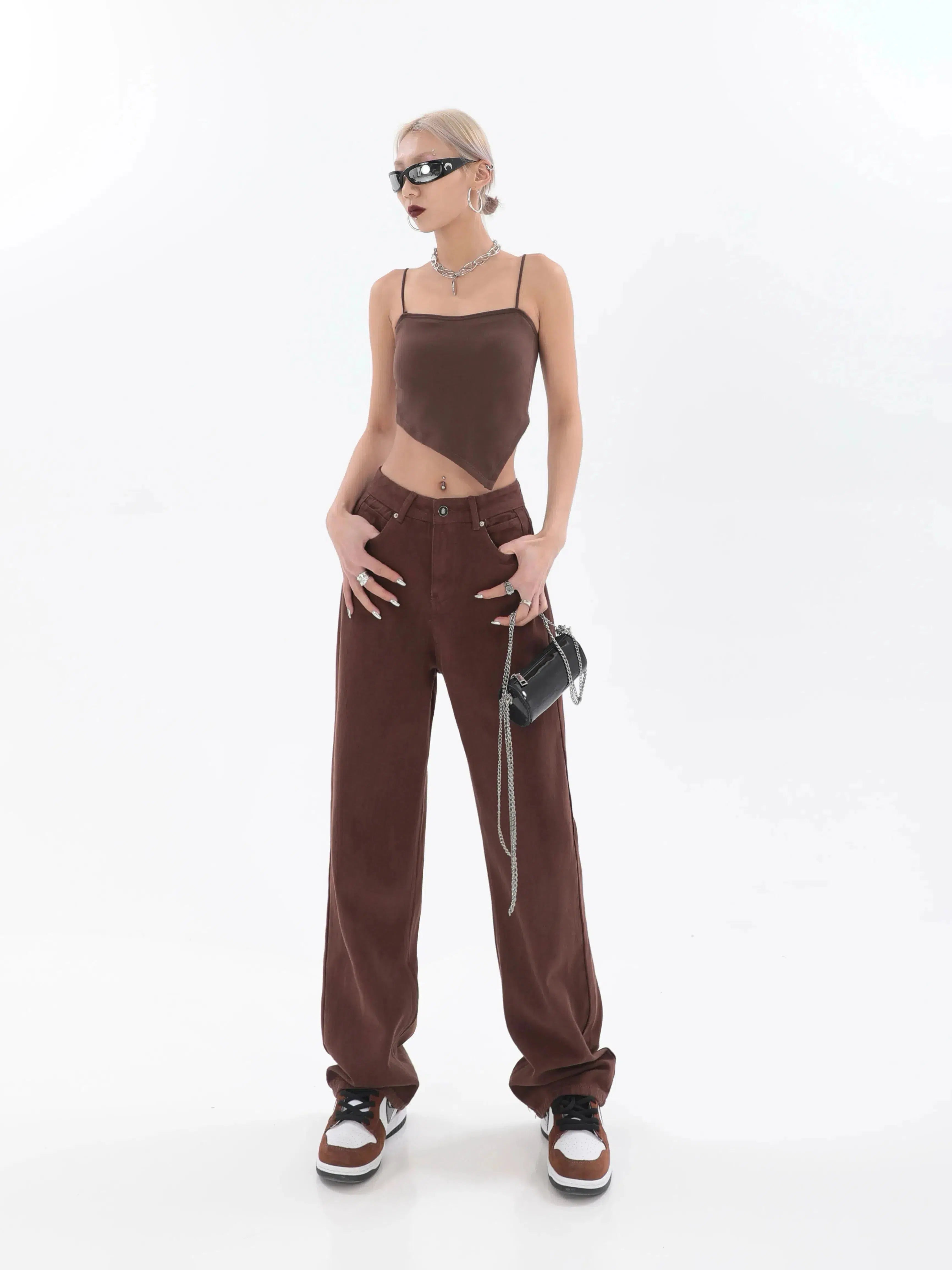 Y2K Fashion Star Pockets Wide Leg Jeans for Retro Summer Outfits