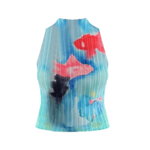 Y2K Fish In The Sea Top: Trendy Summer Outfit for Retro Vibes