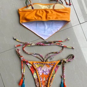 Y2K Floral Bandana Bikini Set for Trendy Summer Vibes